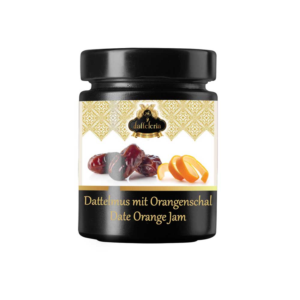 dattelmus mit orangenschal - date orange jam