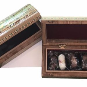 Handmade wooden box for dates